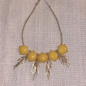 Yellow Bauble Statement Necklace with Gold Detail